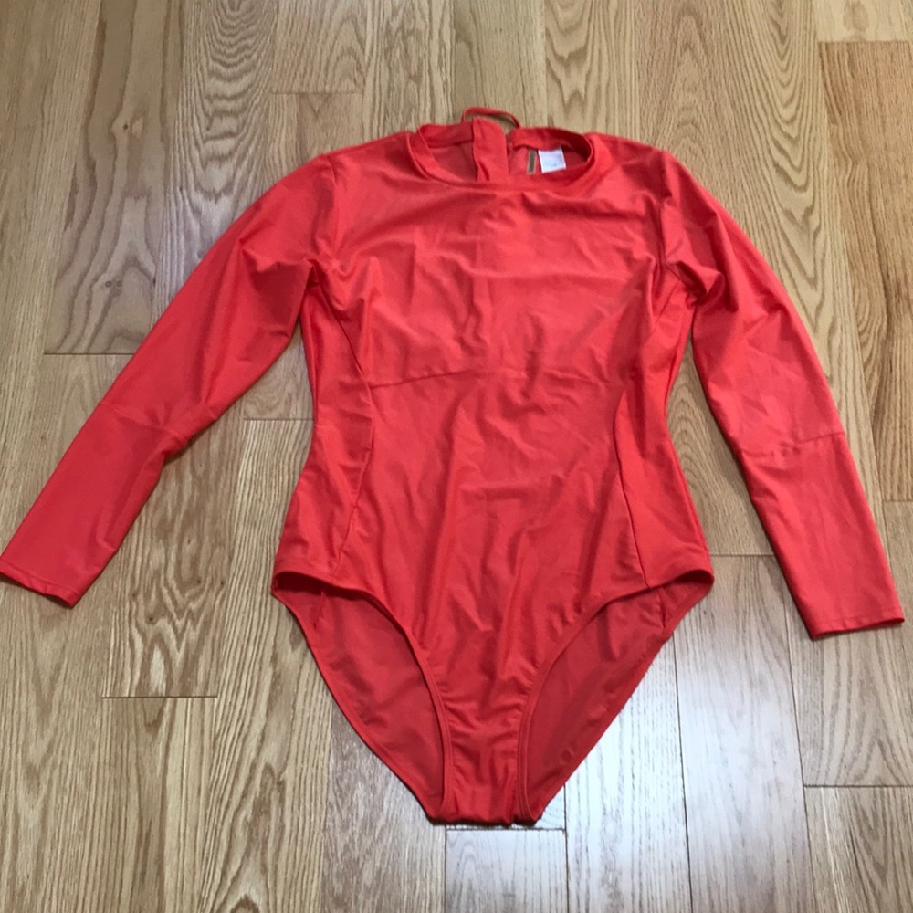 Sandflower Orange XL Long Sleeve swimwear.